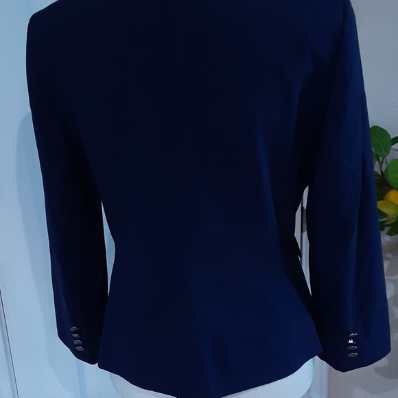 Ann Taylor, LOFT, Nvy Wool Blend 3 Button Blazer Size 6 - Picture 5 of 11